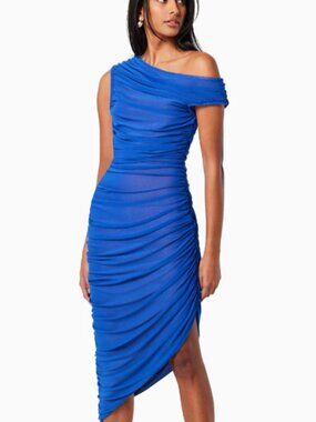 open lace back dress Marissa One Shoulder Gown in Purple